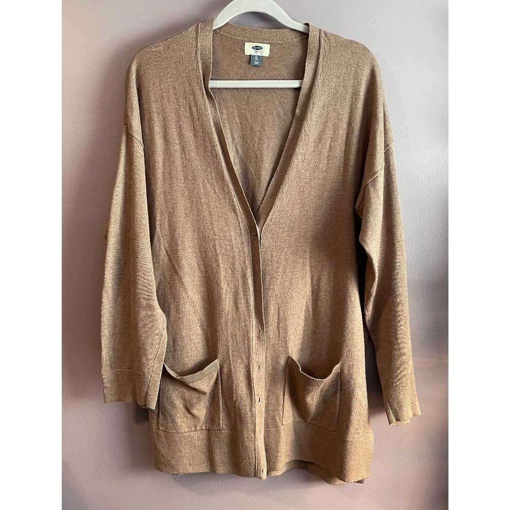Old Navy Tan Boyfriend Cardigan with Pockets - XL
